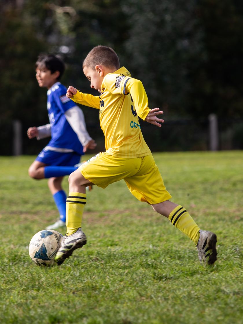 Young Monash Villarreal player kicking the ball