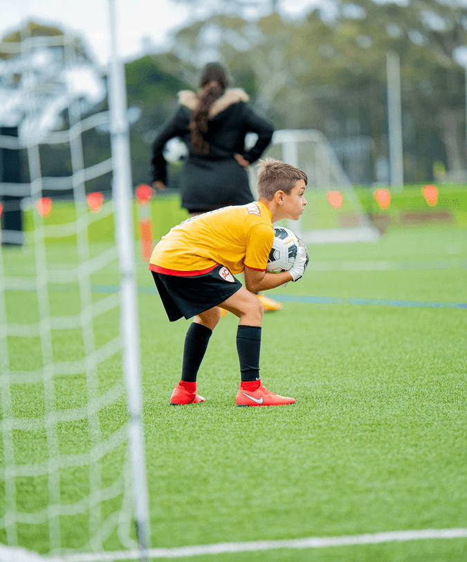Monash Villarreal FC team during competitive match play in Melbourne